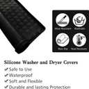 2PCS 23.6''x19.7'' Washer and Dryer Top Cover Mats, Non-Slip Silicone Laundry Machine Protector, Waterproof Rubber Mat for Washing Machine & Dryer (Dark Gray)