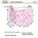 Rectangular Storage BasketsGift Basket,Book Box,Room Decor(Watercolor Heart)