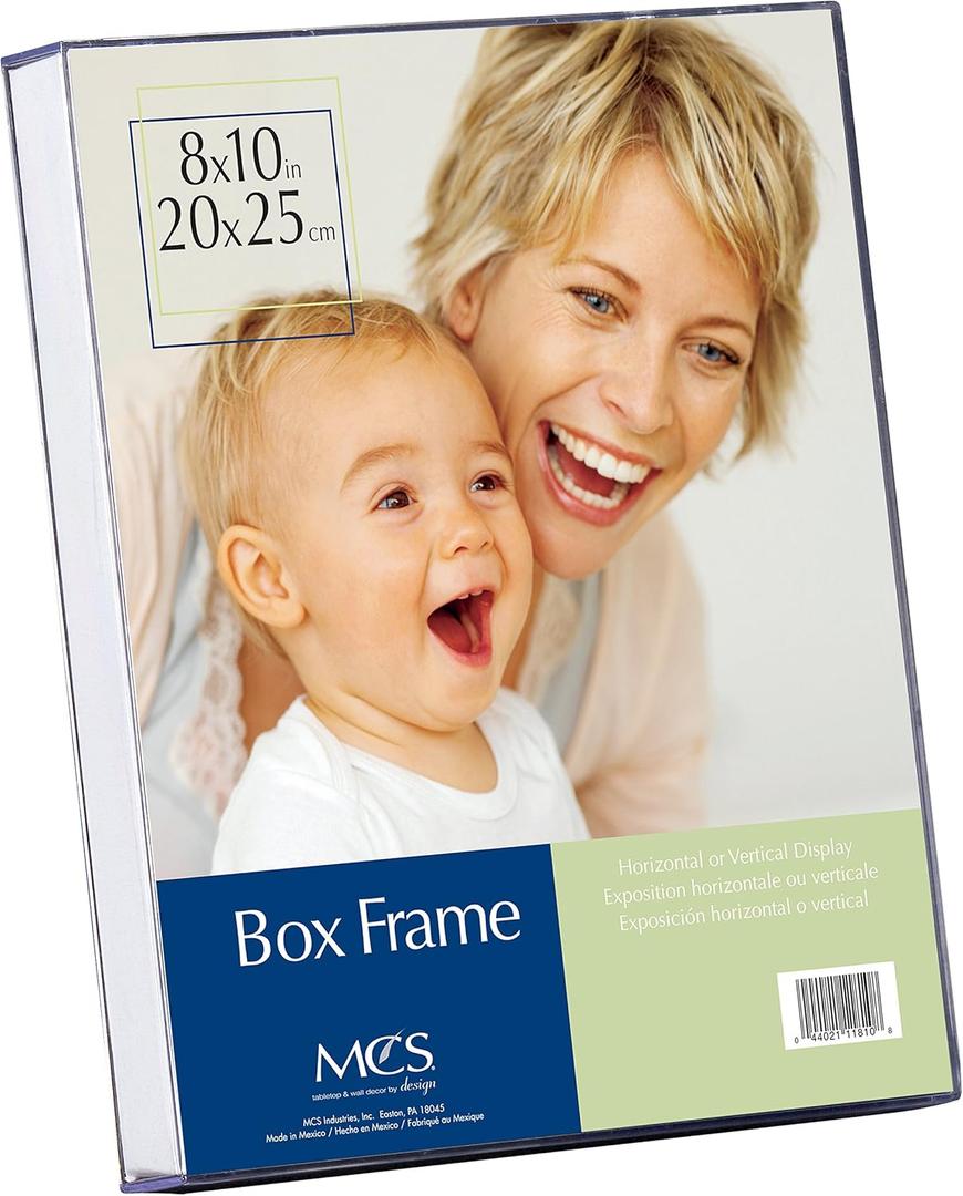 MCS 8x10 Inch Box Frame (11810), Clear, Pack of 1