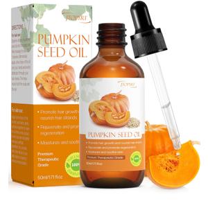 6 x Organic Pumpkin Seed Oil: Moisturing Dry Damaged Hair Hair Growth and Scalp Repair for all Hair Types 50ml