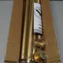 YNL Gold Shower Curtain Rod 32-80 Inch(2.7-6.6ft), Non Slip, Never Rust, No Drill Stainless Steel Spring Tension Shower Rod, Adjustable Tension Rod for Bathroom