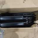 Drive Medical SSP118FA-SF Silver Sport 1 Folding Transport Wheelchair with Full Arms and Removable Swing-Away Footrest, Black