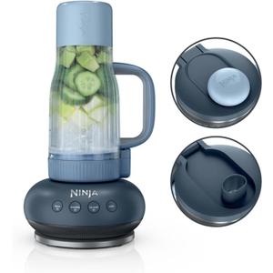 Ninja BlendBOSS | Personal Smoothie Blender and Tumbler | 26oz Travel Tumbler w/Leakproof Lid & Intergrated Chug Spout | AutoIQ Technololgy | 1200 Peak Watt | Cyberspace