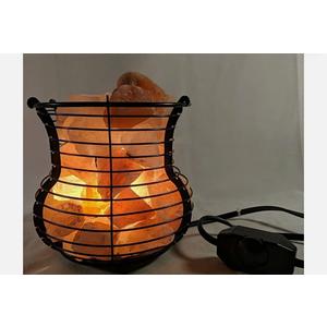 Basket Salt Lamp With Salt Chunks