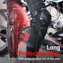 Scoyco Motorcycle Knee and Shin Guards Motocross Knee Pads Adjustable TPU Protective Gear for Road Cycling (Black, L)