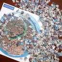 2 x 1000 Piece Round Jigsaw Puzzle of Venice, Italy - Challenging & Educational Art for Adults & Kids - Unique Panoramic Photo of City of Venice - 26.6 Inch Circular Puzzle