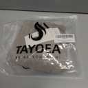 TAYOEA Crop Tops Workout for Women Yoga Short Sleeve Shirts Seamless V-Neck Gym T Shirts with Built in Pads (Brown, M)