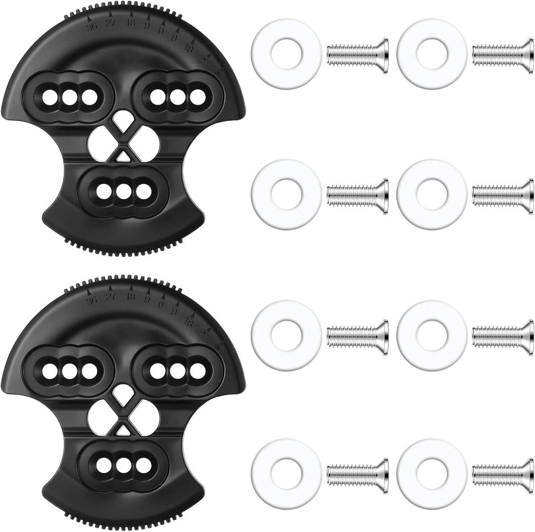 18 Pcs 3D Hinge Discs Hardware Kit 2 Sets Black Hinge Discs 8 Pairs Screws and Washers for Snowboard Ski Winter Sports Equipment Systems