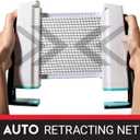 Franklin Sports Table Tennis to Go Portable Ping Pong Set - Table Top Ping Pong Net + (2) Paddles - Ping Pong Balls Included - 2 Players (6', White)