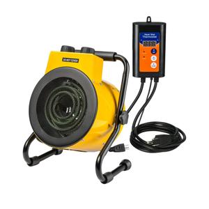 Greenhouse Heater with Digital Thermostat, Green House Heater for Plants,1500W Electric Grow Tent Heaters, Overheat Protection, Fast Heating for Green House, Flower Room, Yellow