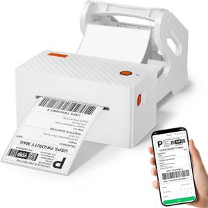 Bluetooth Thermal Shipping Label Printer 4x6 203 DPI Inkless for Small Business Compatible with iPhone, Android, Windows, Mac, Chromebook via USB Save Every First Label
