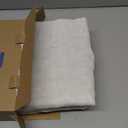 MIULEE Natural White Linen Curtains 84 Inch Long for Bedroom Living Room, Soft Thick Linen Textured Window Drapes Semi Sheer Light Filtering Rod Pocket Back Tab Neutral Farmhouse Cream Ivory 2 Panels