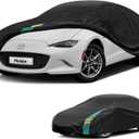 Small Car Cover Waterproof All Weather for Coupe, Universal Fit for Mazda Miata/MX-5, BMW Z3, Pontiac Solstice, Audi TT, Honda S2000, Rain Winter Sun Protection (Length up to 165)