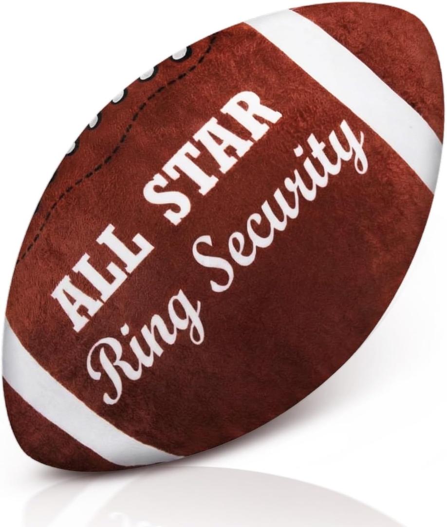 Halloscume 12 Inch All Star Ring Bearer Gift Football Plush Stuffed Fluffy Football Thank You Wedding Gift Will You Be My Ring Bearer Favor for Proposal Wedding Valentine Party
