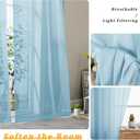 Gwine Sky Blue Sheer Curtains 96 Inches Long 2 Panels, Elegant Window Treatments Voile Curtains for Living Room, Light Filtering Rod Pocket Sheer Drapes, Each 42" Wx96