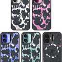 MOSNOVO Magnetic Case for iPhone 16, 10ft Military-Grade Protection, Compatible with Magsafe, Shockproof Phone Case for iPhone 16 - Black Fluffy Cat - Clear Black