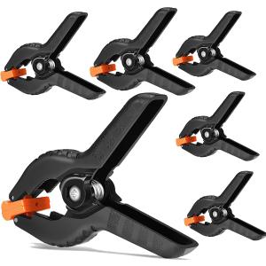 Spring Clamps,6 Pack 6in Professional Plastic Heavy Duty Spring Clips for Crafts, Backdrop Clips Clamps for Backdrop Stand,Photography Studios,Woodworking,Home Improvement