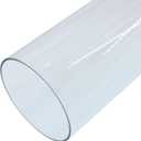 Piutouyar Round Clear Rigid Tubing Pipe,3 Inch (76 mm) ID x 3.15 Inch (80 mm) OD x 12 Inch (305 mm) Length Rigid Tubing Plastic Polycarbonate Tube