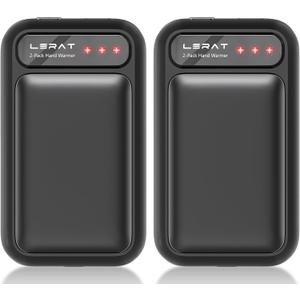 Lerat Hand Warmers Rechargeable 2 Pack, Electric Hand Warmer, Fast Heating Portable Pocket Heaters, 2 in 1 Quick Charge Hand Warmer for Outdoor Indoor, Warmer Gifts for Women, Men