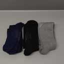 Pembrook Light Compression Socks for Men - 3 Pairs | 8-15 mmhg Compression Dress Socks for Men | Support Socks for Men (X-Large, Navy/Gray/Black - 3 Pairs)