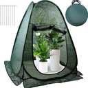 1 PCS Pop up Plant Cover Tent for Outdoor Plants, Large Plant Shade Tent 80% UV Resisitant Sunblock Shade Cloth Net Zipper Door Garden Pest Guard Plants Sun Protection with 8 Stakes,  39in