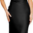 Memoriesea Women's Sexy Cowl Neck Cap Sleeves Tie Back Party Cocktail Midi Dress, Large