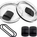 Pack Tumbler Replacement Lids for YETI, 30 oz Tumbler Magnetic Slider Replacement Fits 30 oz Tumbler, 14 oz Mugs & 35 oz Straw Cups, with Extra Seals and Magnetic Closures (2 pcs)