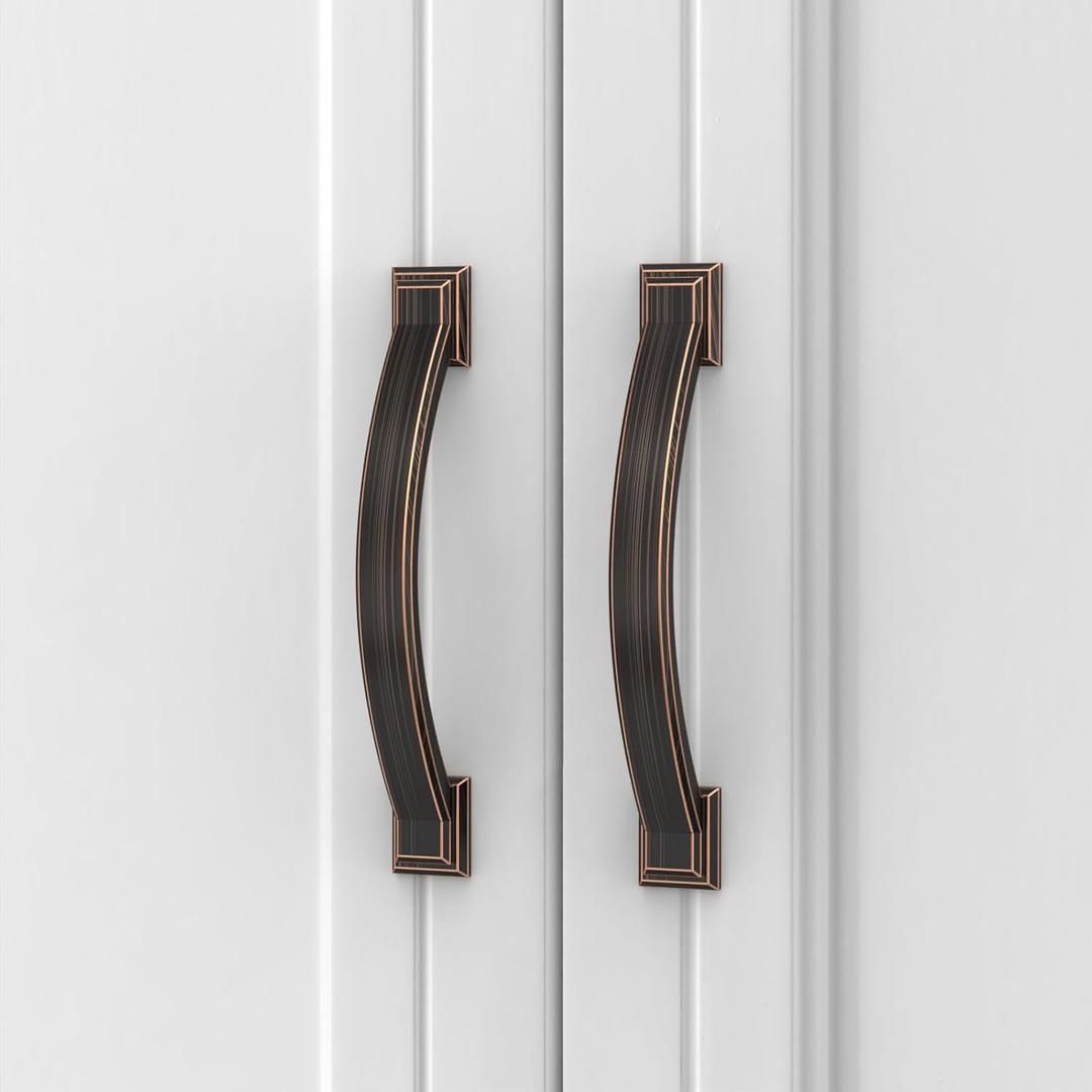 Asidrama 10 Pack 3.75 Inch(96mm) Oil Rubbed Bronze Kitchen Cabinet Handles, Cabinet Pulls Kitchen Cabinet Hardware for Cupboard Drawer Pulls 3150