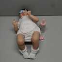 EURORA 18" Reborn Baby Dolls Girl, Lifelike Opened Blue Eyes, Soft Realistic Newborn Full Vinyl Body, Gift for Kids 3+