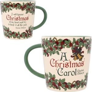 Steel Mill & Co Book Lovers Holiday Mug, Cute Coffee/Tea Ceramic Mug with Handle for Book Club, 14 oz Reading Themed Coffee Cup (A Christmas Carol)
