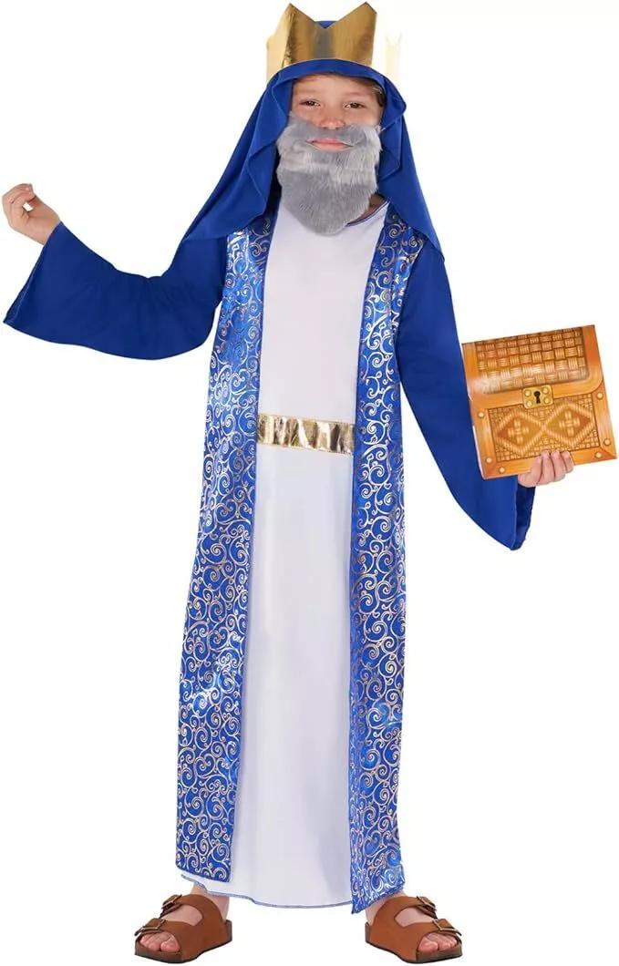 Morph 3 Wise Men Costume Kids, Biblical Nativity Costume, Catholic Saint Outfit, Three Kings Dress Up, 3-4T 