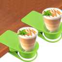 Kalolary 2PCS Table Edge Cup Holder Clips - Versatile Desk & Table Cup Clip for Home, Office & School (Green)