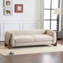 Christopher Knight Home Almab 82 Inches Sofa Couch, Cozy Boucle Upholstered 3-Seater Sofa, Wood Frame Couch, Comfy Couches for Living Room and Office, Modern Sofa, Lounge Seating, Almond