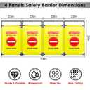 4 Panels Safety Barricade,7.8 FT Foldable Security Sign Barrier,Heavy Duty PVC Frame Barricade,DO NOT Enter" Gate High Visibility Caution Symbol Crowd Control