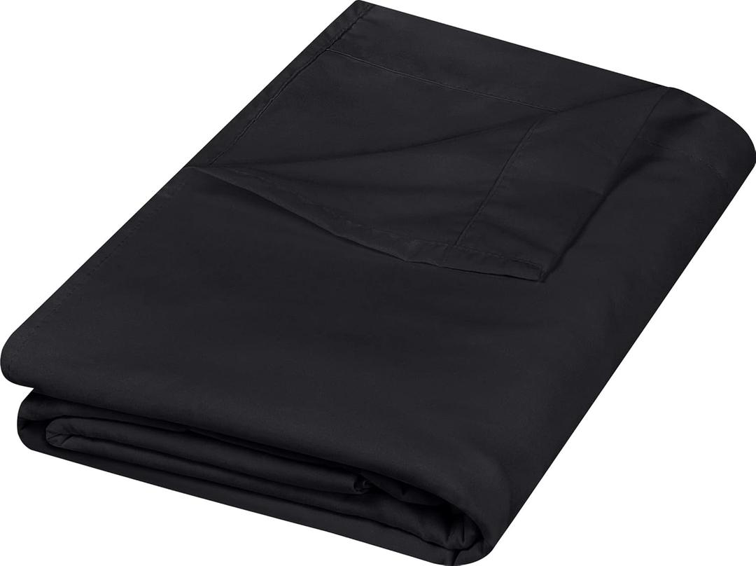 Utopia Bedding Flat Sheet - 1 Pack (Queen, Black) - Soft Brushed Microfiber Fabric - Shrinkage & Fade Resistant Top Sheet - Easy Care Bed Sheet