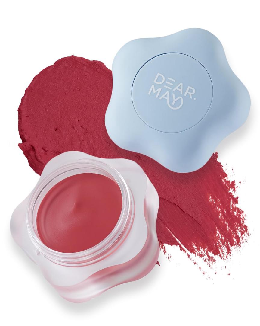 2 x DEARMAY Pure Falling Mood Lip Pot No. 04 Pounding Heart 0.23 Oz. Vegan Lip Stain Lip & Cheek Multi-Use Tint With Hydrating Formula for Smooth Soft Blend Without Dryness or Fine Lines, Korean Makeup 2 pack