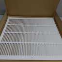20"W x 20"H [Duct Opening Size] Steel Return Air Grille | HVAC White Rust-Resistant Vent Cover for Wall & Ceiling, AC Cold Air Return, Overall Dimensions 21.75"W x 21.75"H