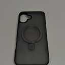 CASEKOO Ultra-Magnetic Stand for iPhone 16 Plus Case [Military Drop Protection] [Compatible with MagSafe] Shockproof Translucent Matte Slim Ring Holder Case for iPhone 16 Plus 6.7", Black