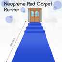 Boao 10 x 2.3 ft Neoprene Carpet Runner Reusable Plastic Floor Runner Non Slip Rubber Backed Rugs for Hallway Aisle Carpet Roll for Wedding Party Decor Prom Business Outdoor(Blue)