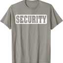 Security Shirt Kids Security Guard Costume Security Officer T-Shirt, XS, Gray