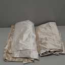 Velvet Curtains for Living Room Champagne Ivory 63 inches Long,2 Panels Blackout Curtains Modern Color Block Back Tab Rod Pocket Soundproof Drapes for Bedroom Window Decor