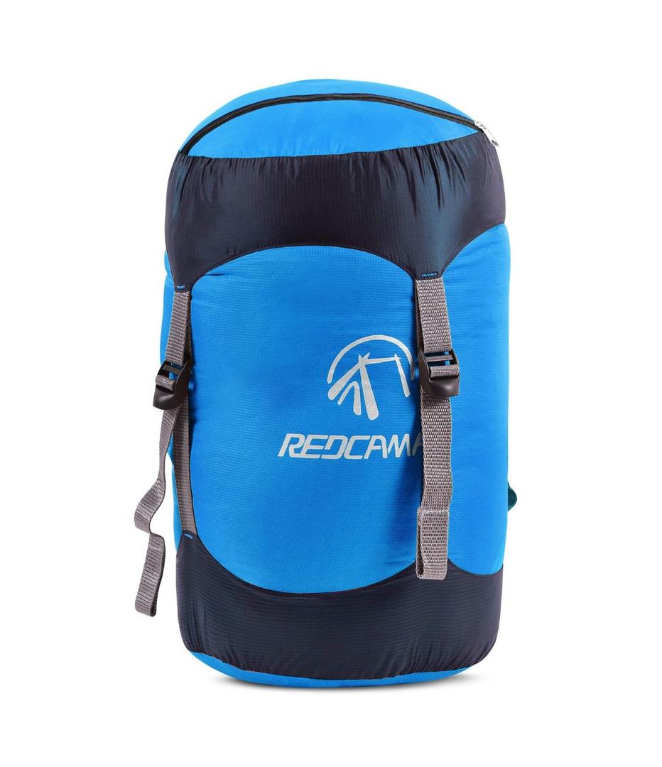 REDCAMP Nylon Compression Stuff Sack, Lightweight Sleeping Bag Compression Sack Great for Backpacking, Hiking and Camping,Blue Size L