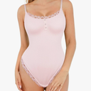 Popilush Lace Trimmed Bodysuits for Women - Soft Modal Camisole Tops Cute Thong Body Suits - 2025 Summer Trendy Tops XL