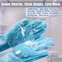 #1 Reusable Silicone Bath & Grooming Gloves  2-in-1 Deshedding Mitts for Dogs, Cats & Rabbits | Safe Non-Electric Hair Remover | Quick Foam, Massage & Easy Clean