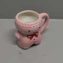 Kichvoe Gingerbread Ceramic Christmas Coffee Mugs Cute 3D Gingerbread Man Cup Novelty Mug with Handle Milk Tea Cup Drinking Glasses For Holiday Christmas Party Supplies Pink