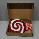 Gejoy Christmas Tree Topper Red Peppermint Candy Cane Bow Tree Topper 10.7 Inch Red and White Sparkling Candy Lollipop Xmas Toppers Christmas Ornament Decorations for Holiday Decor(Classic)