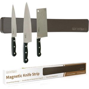 Magnetic Knife Holder for Wall,20 Inch Magnetic Knife Strip,Acacia Wood Double Sided Magnetic Knife Rack for Fridge,No Drilling
