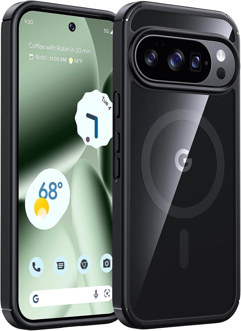 TAURI for Google Pixel 10 Pro XL Case, Compatible with Magsafe, Military-Grade Protection, Yellowing Resistant, Scratch-Resistant Back, Shockproof Phone Case for Pixel 10 Pro XL, Black