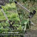 2 x Mitclear Weed Puller Tool with Long Handle(58IN), 2-in-1 Gardening Hand Tools Weeds Remover, Weeder Rake & Garden Hoe Combo, Manual Weeding Puller Tool for Garden Yard Patio Lawn