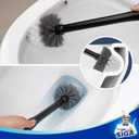 MR.SIGA Toilet Bowl Brush and Holder, Premium Quality, with Solid Handle and Durable Bristles for Bathroom Cleaning, Black, Pack of 1